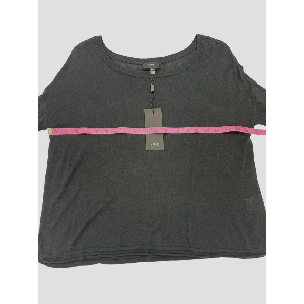 $185 Line Sweater in Caviar Modal and Cashmere Size XS - Picture 5 of 8